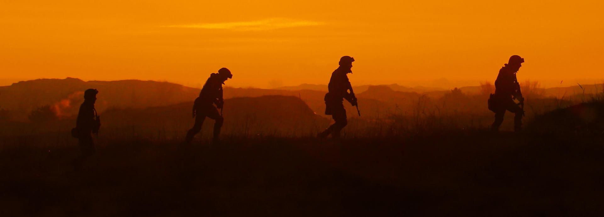 Military exercises in the Kherson desert